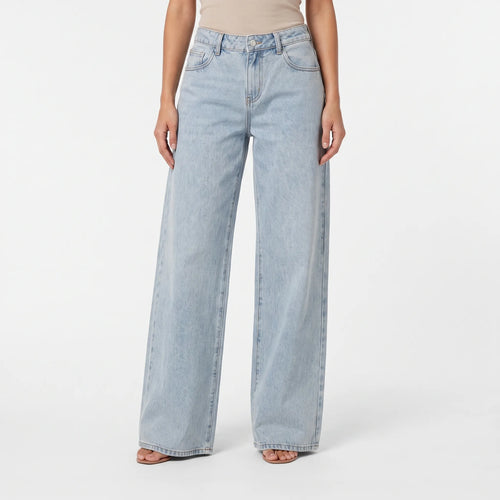 Altimus - Women's High Waisted Wide Leg Jeans