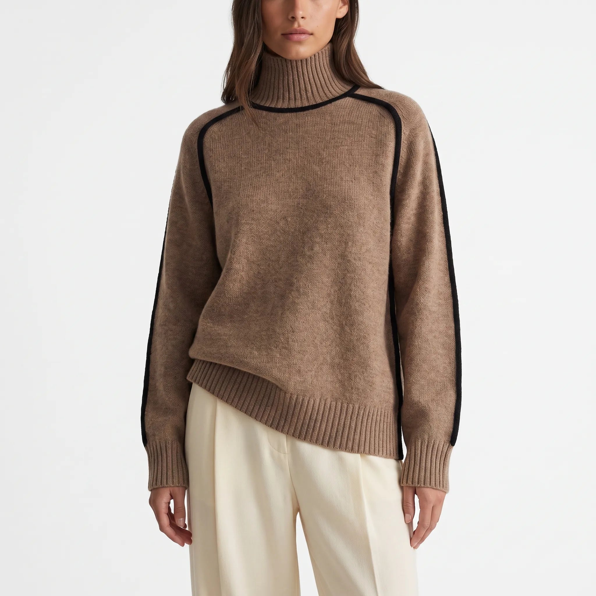 Ardena - Relaxed Fit Oversized Turtleneck Jumper