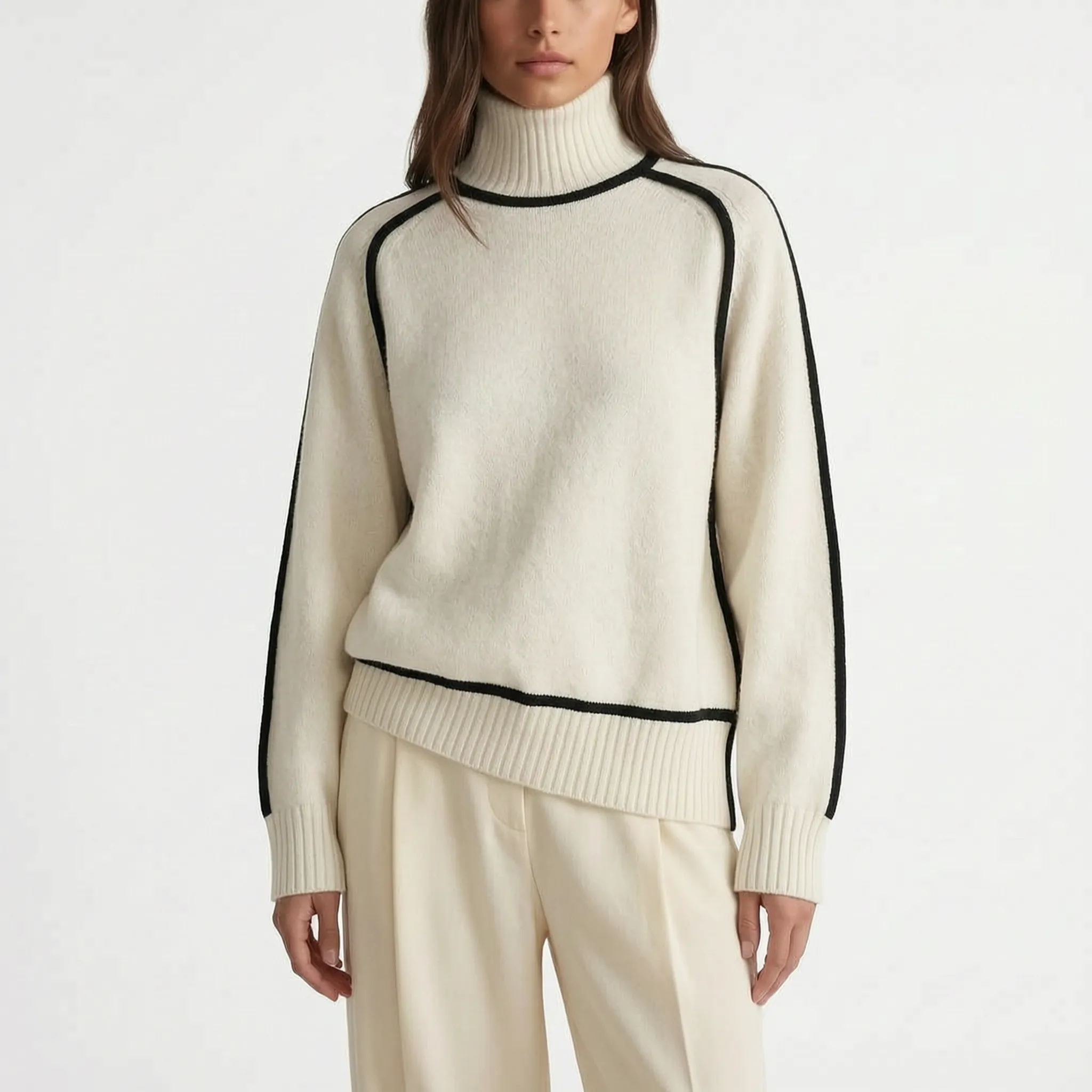 Ardena - Relaxed Fit Oversized Turtleneck Jumper