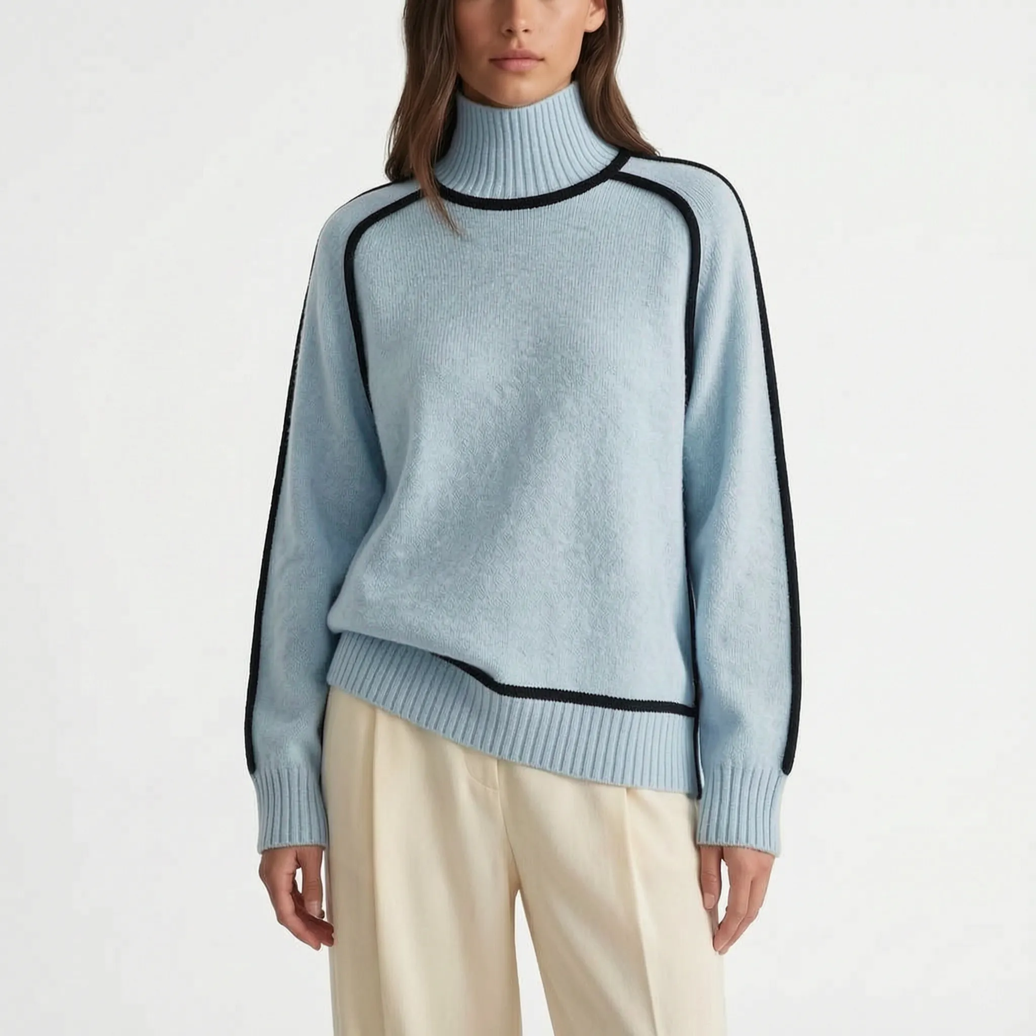 Ardena - Relaxed Fit Oversized Turtleneck Jumper