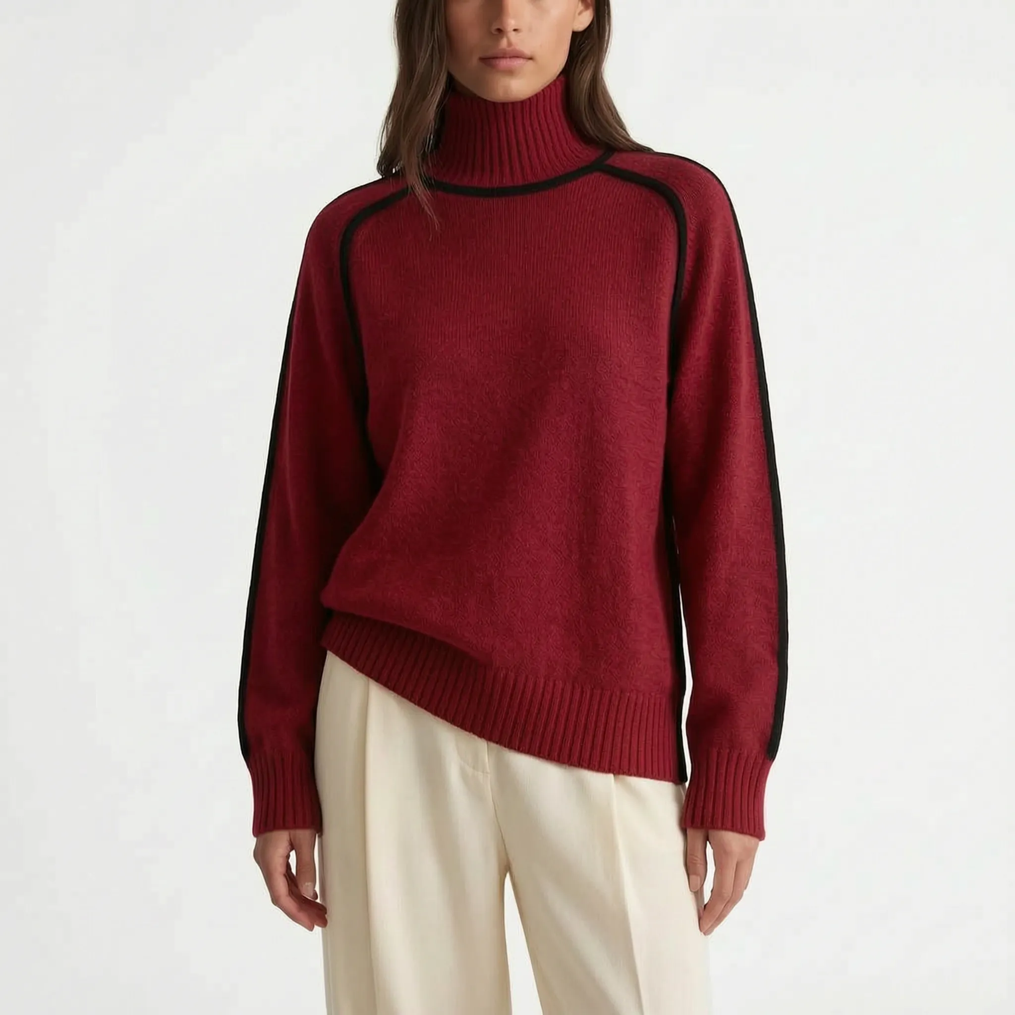 Ardena - Relaxed Fit Oversized Turtleneck Jumper