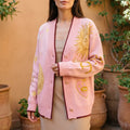 Astromic - Pink Celestial Motif Knit Cardigan