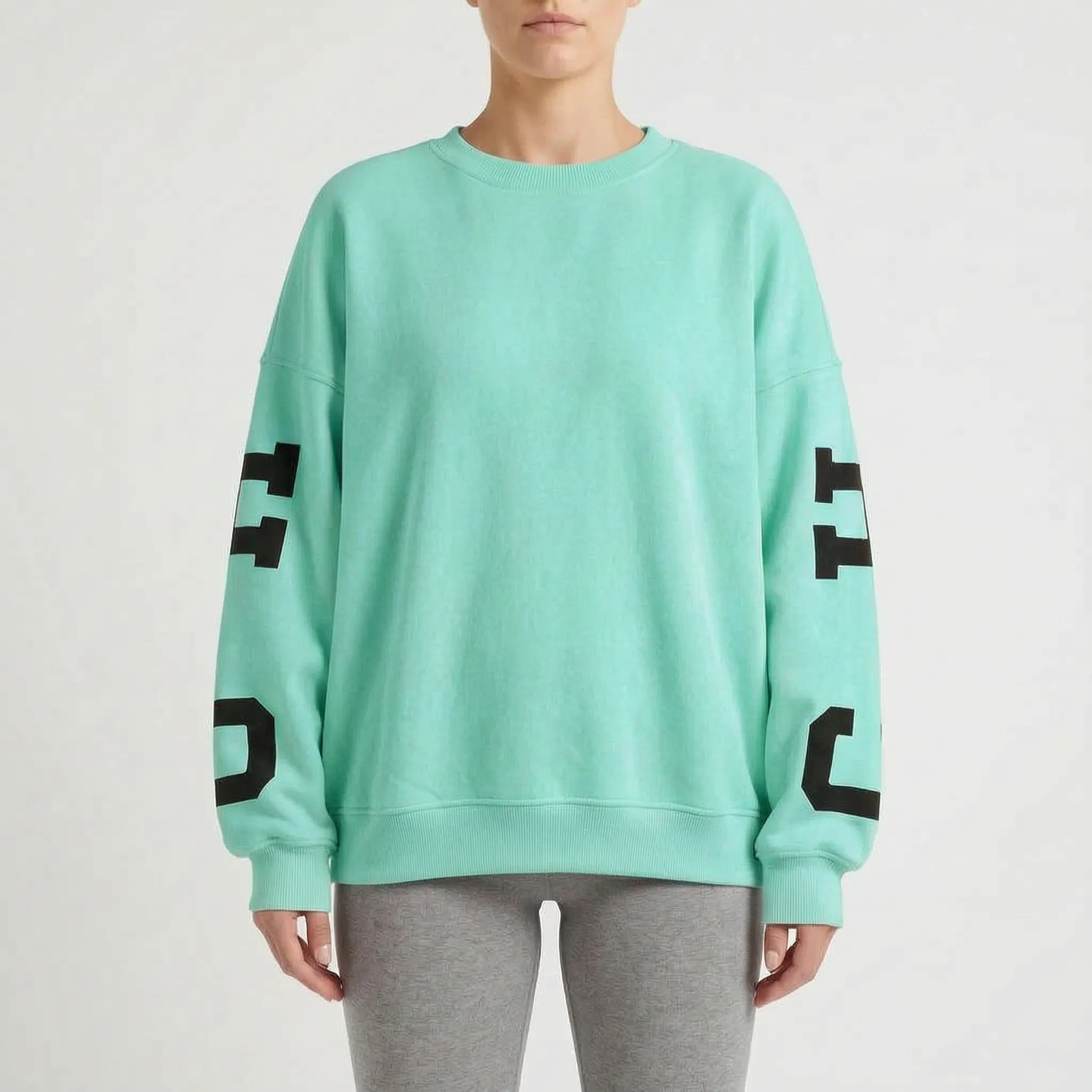 Collegify - Oversized Drop-Shoulder Varsity Sweatshirt