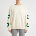 Collegify - Oversized Drop-Shoulder Varsity Sweatshirt