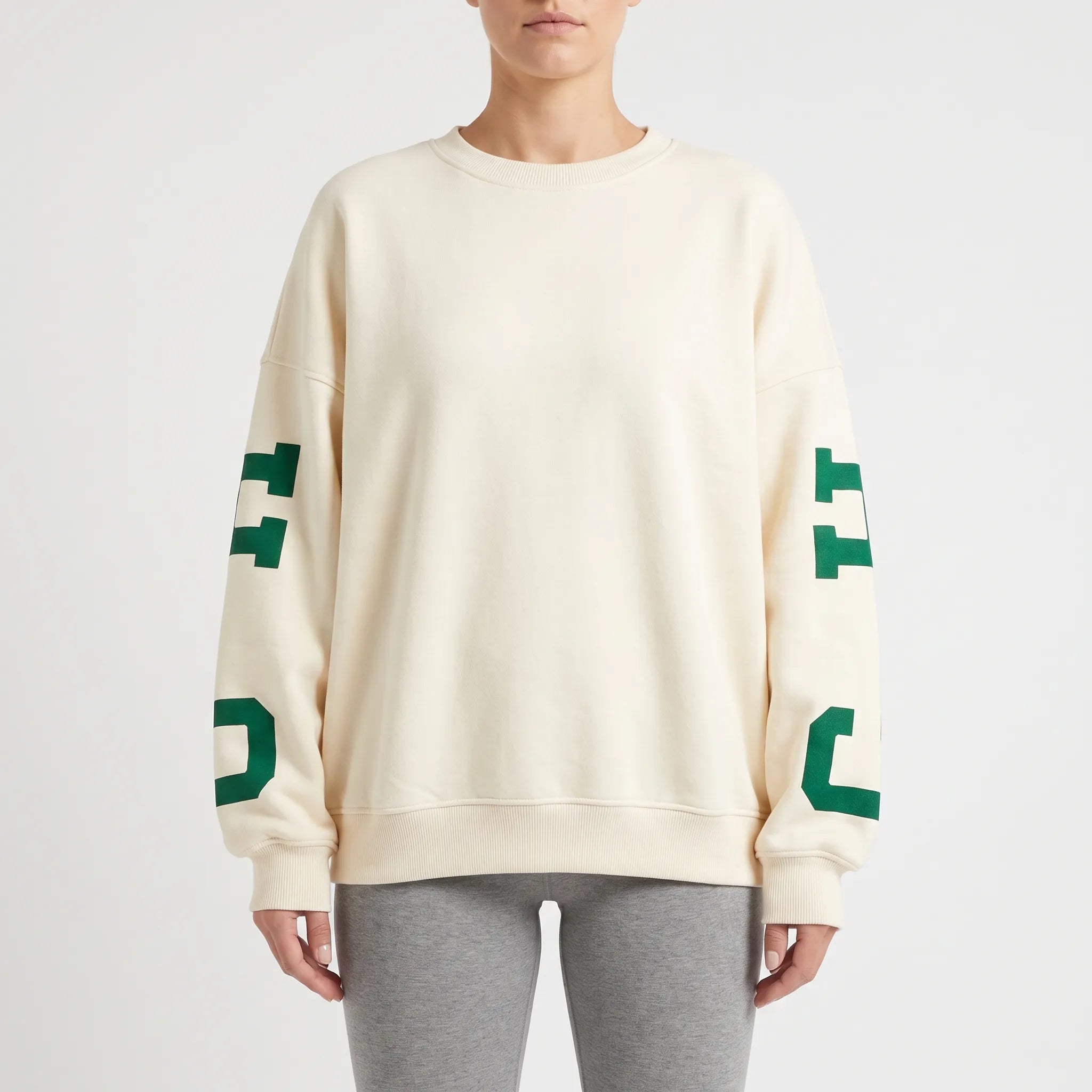 Collegify - Oversized Drop-Shoulder Varsity Sweatshirt