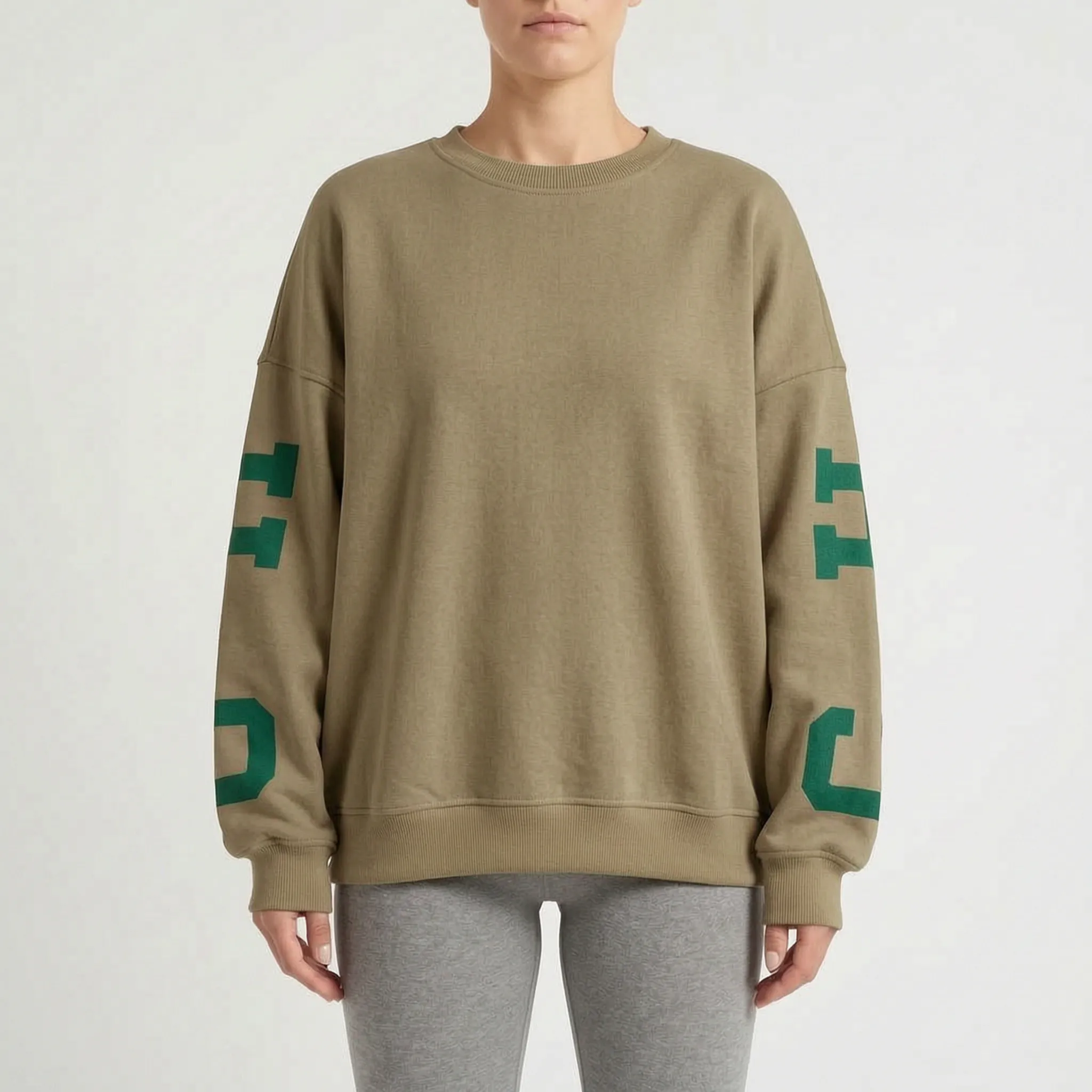 Collegify - Oversized Drop-Shoulder Varsity Sweatshirt