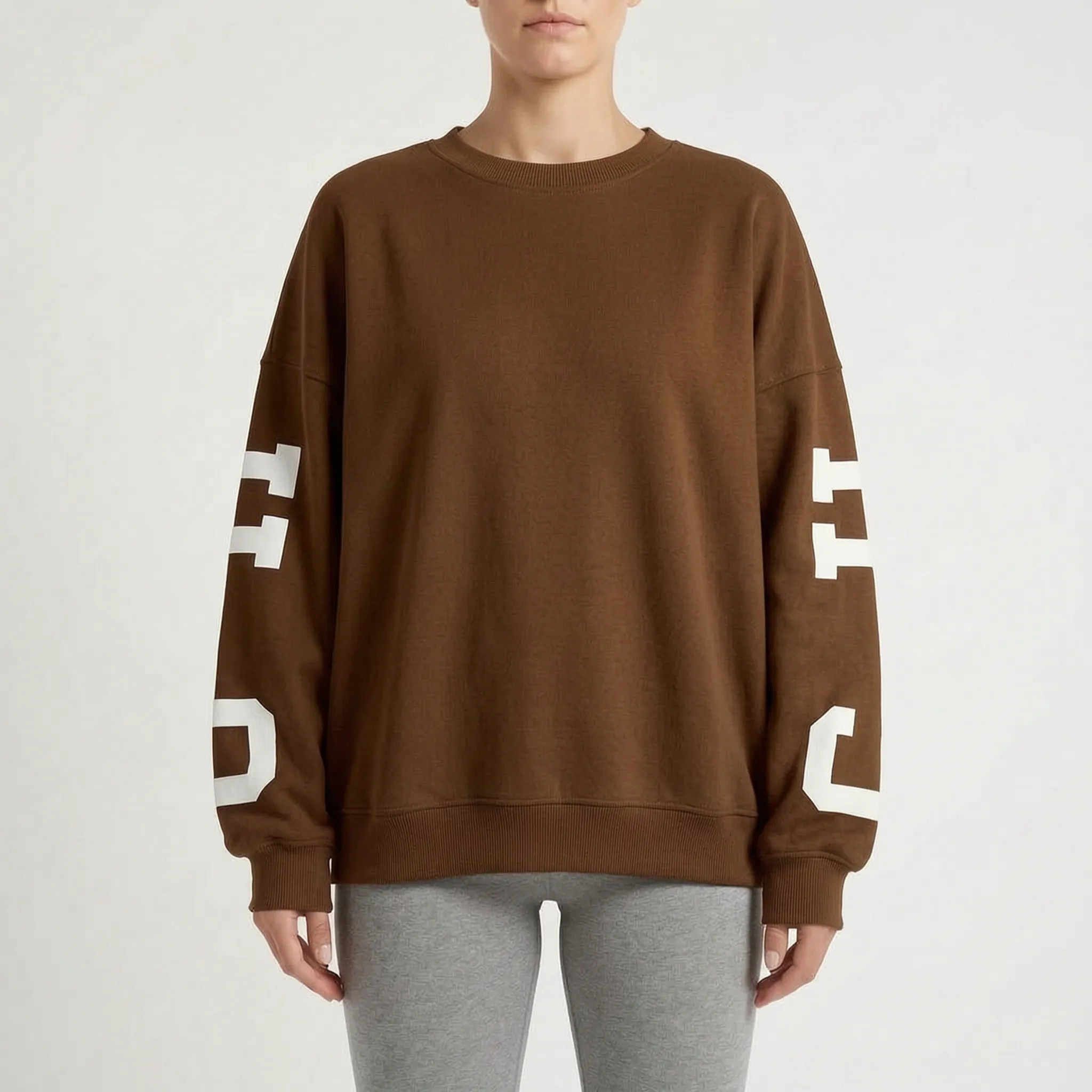 Collegify - Oversized Drop-Shoulder Varsity Sweatshirt