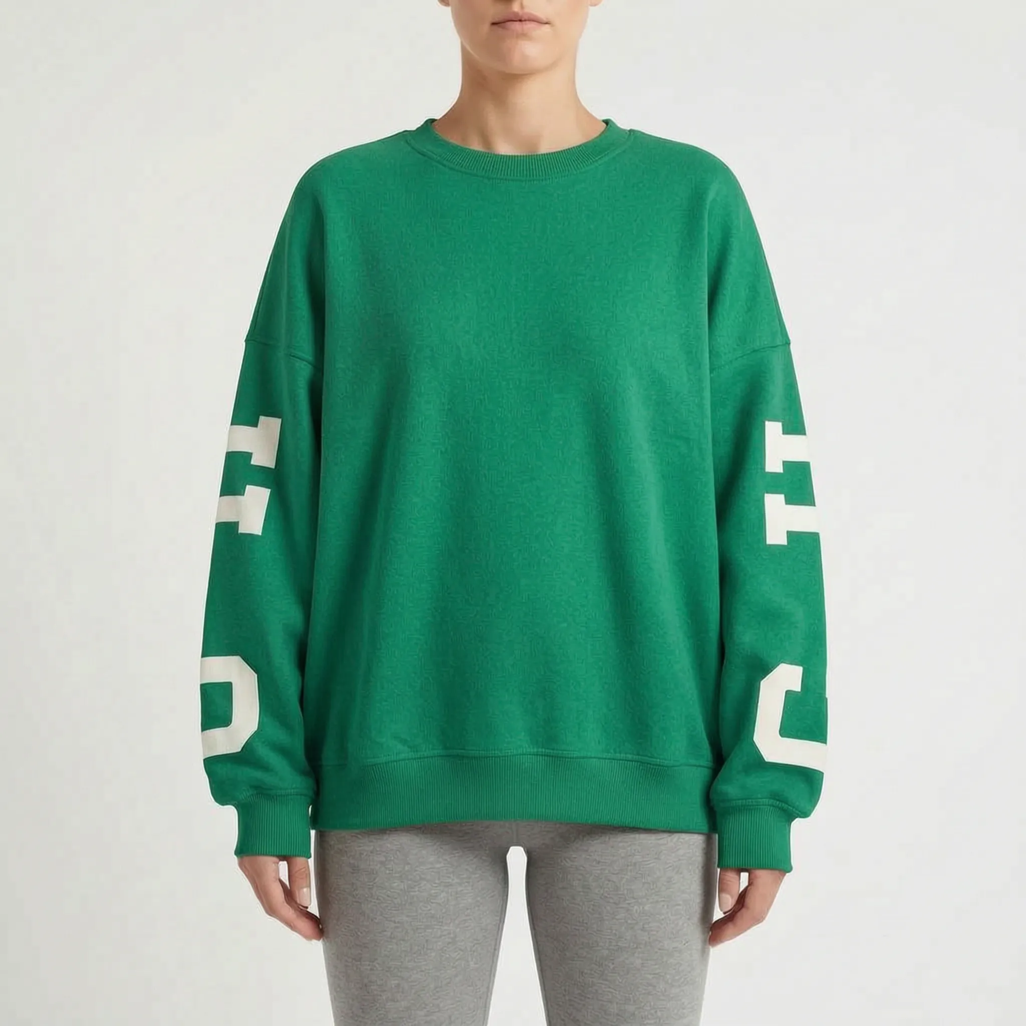 Collegify - Oversized Drop-Shoulder Varsity Sweatshirt