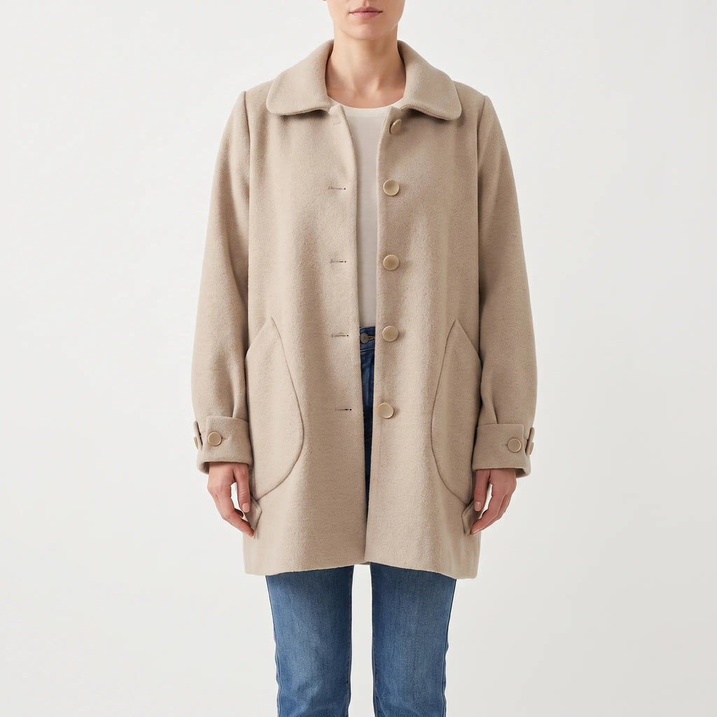 Mirenna - Classic Button-Up Women's Coat
