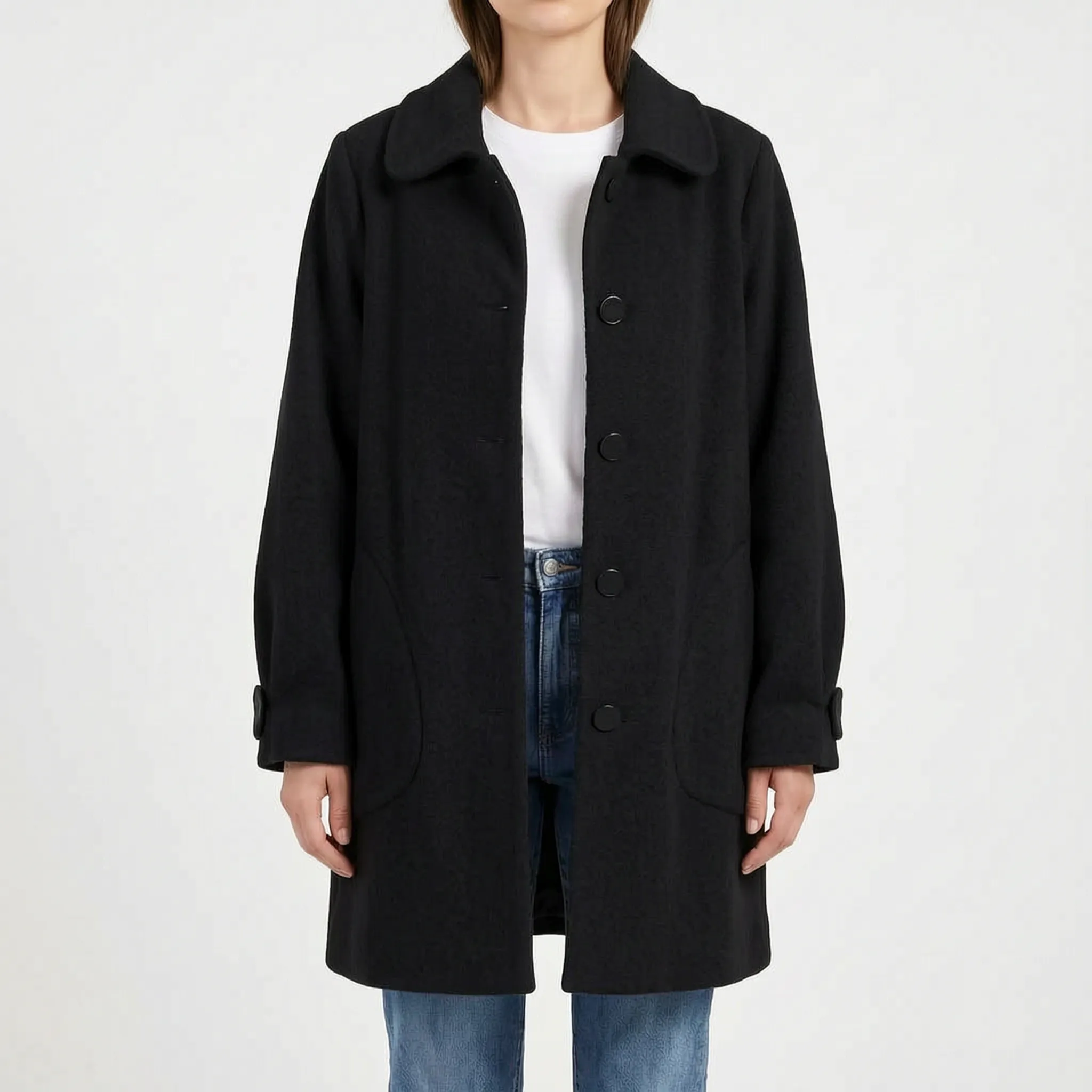 Mirenna - Classic Button-Up Women's Coat