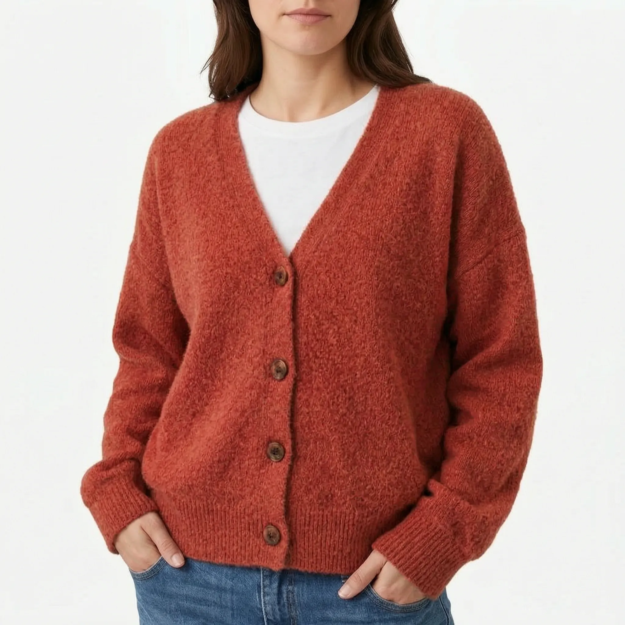 Novalis - Relaxed V Neck Knitted Cardigan