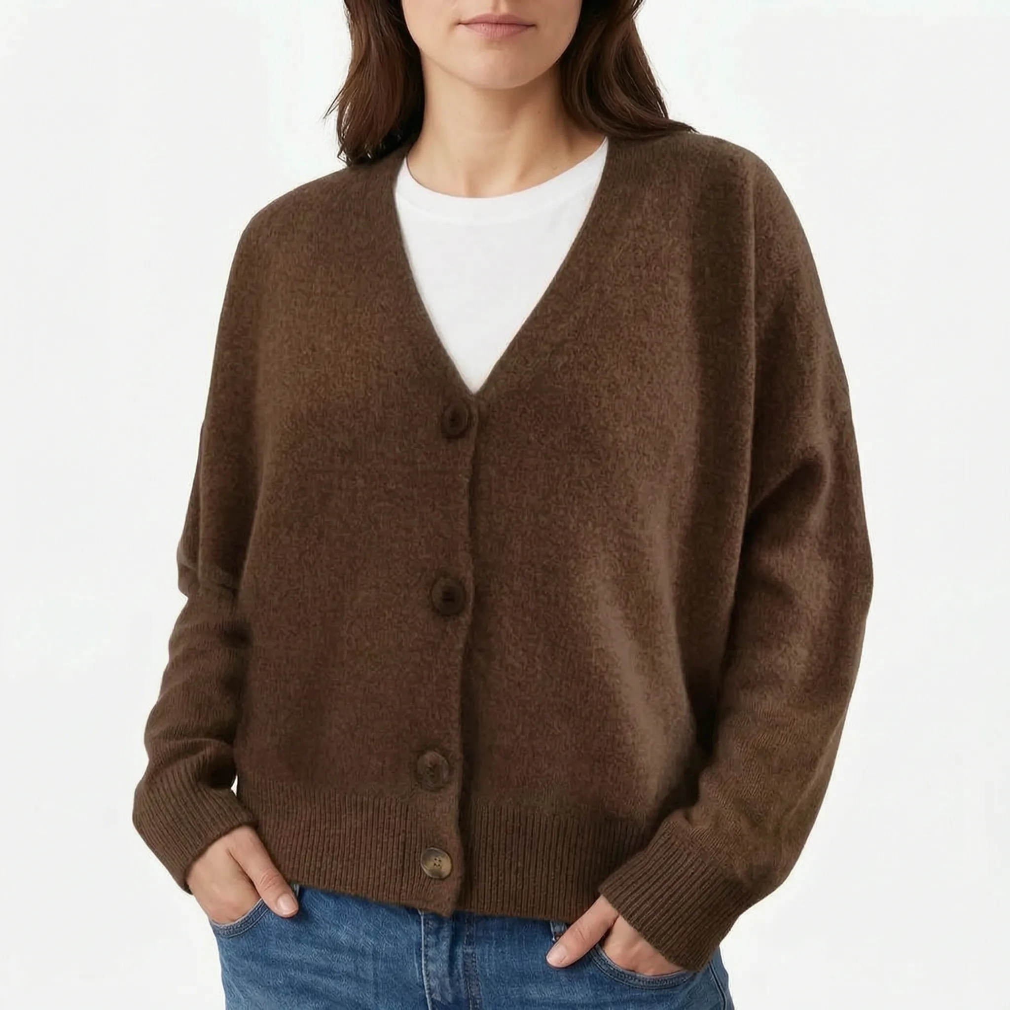 Novalis - Relaxed V Neck Knitted Cardigan