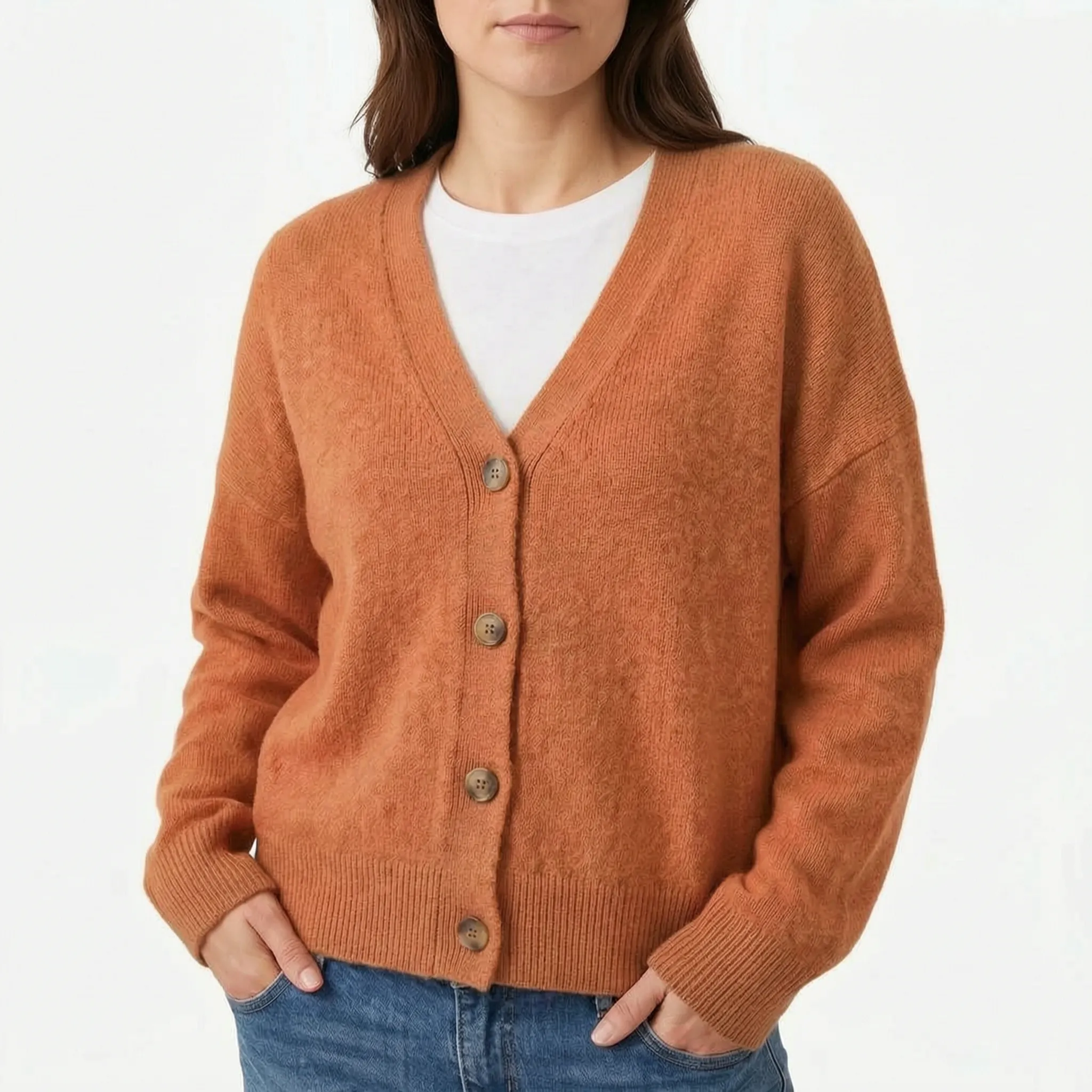 Novalis - Relaxed V Neck Knitted Cardigan