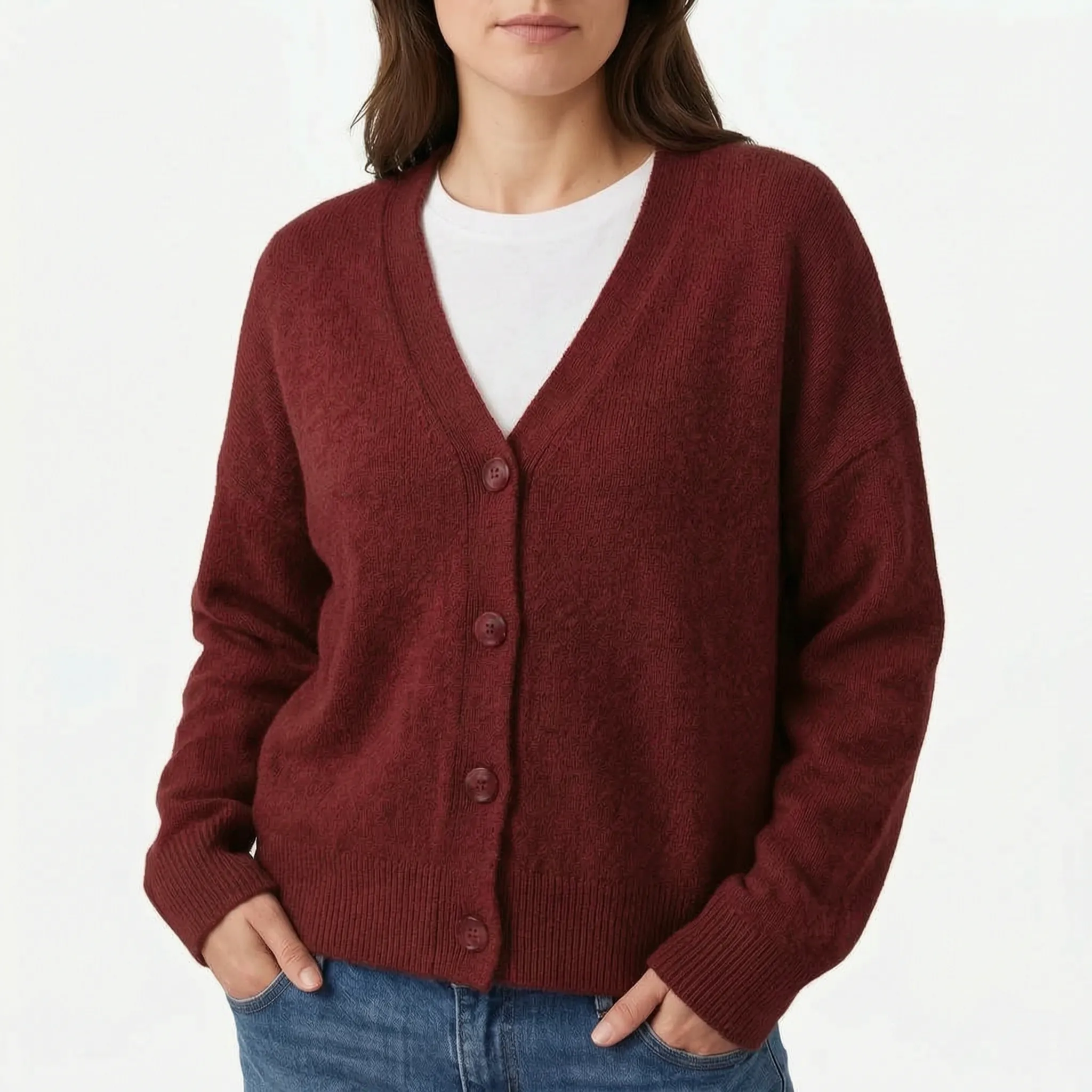 Novalis - Relaxed V Neck Knitted Cardigan
