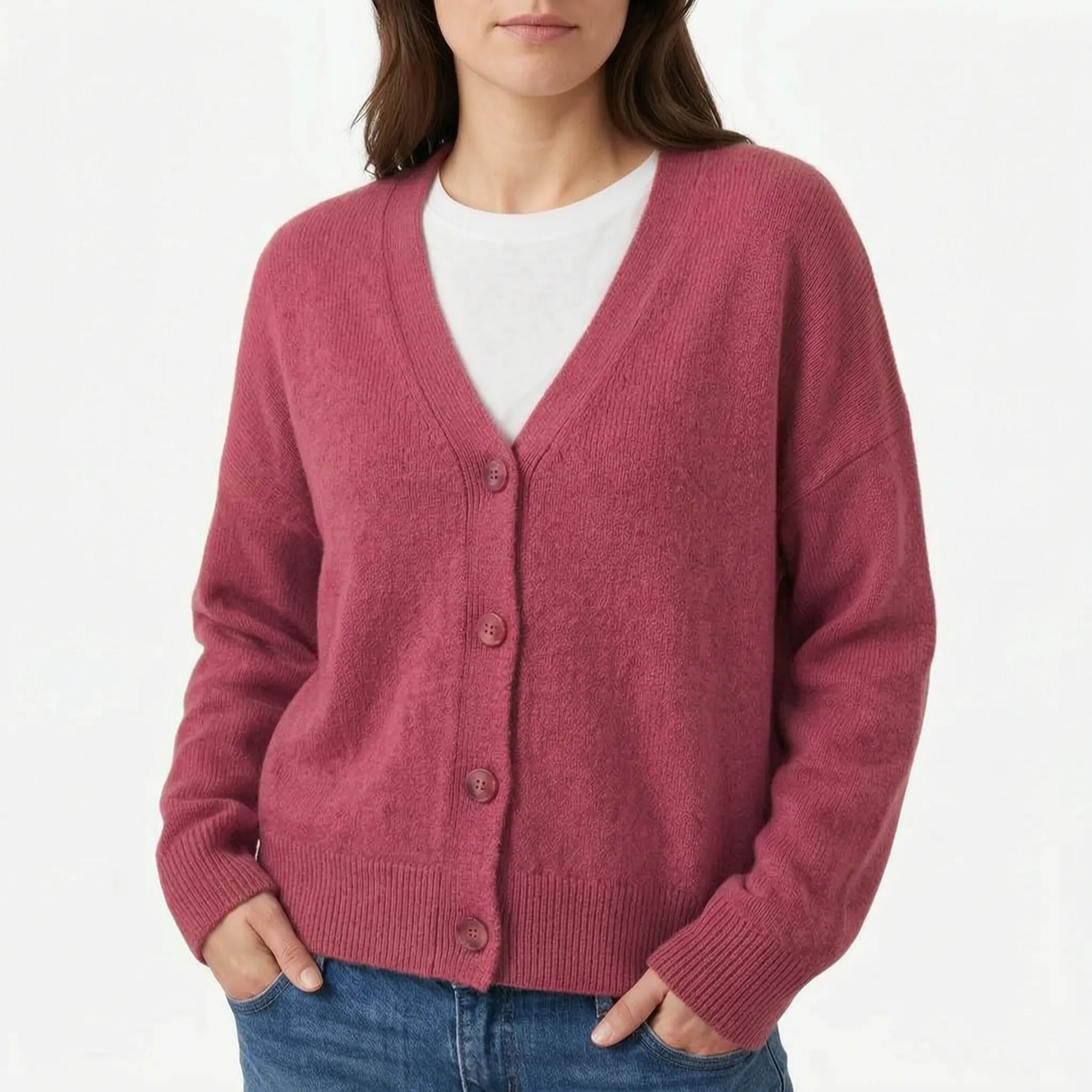 Novalis - Relaxed V Neck Knitted Cardigan