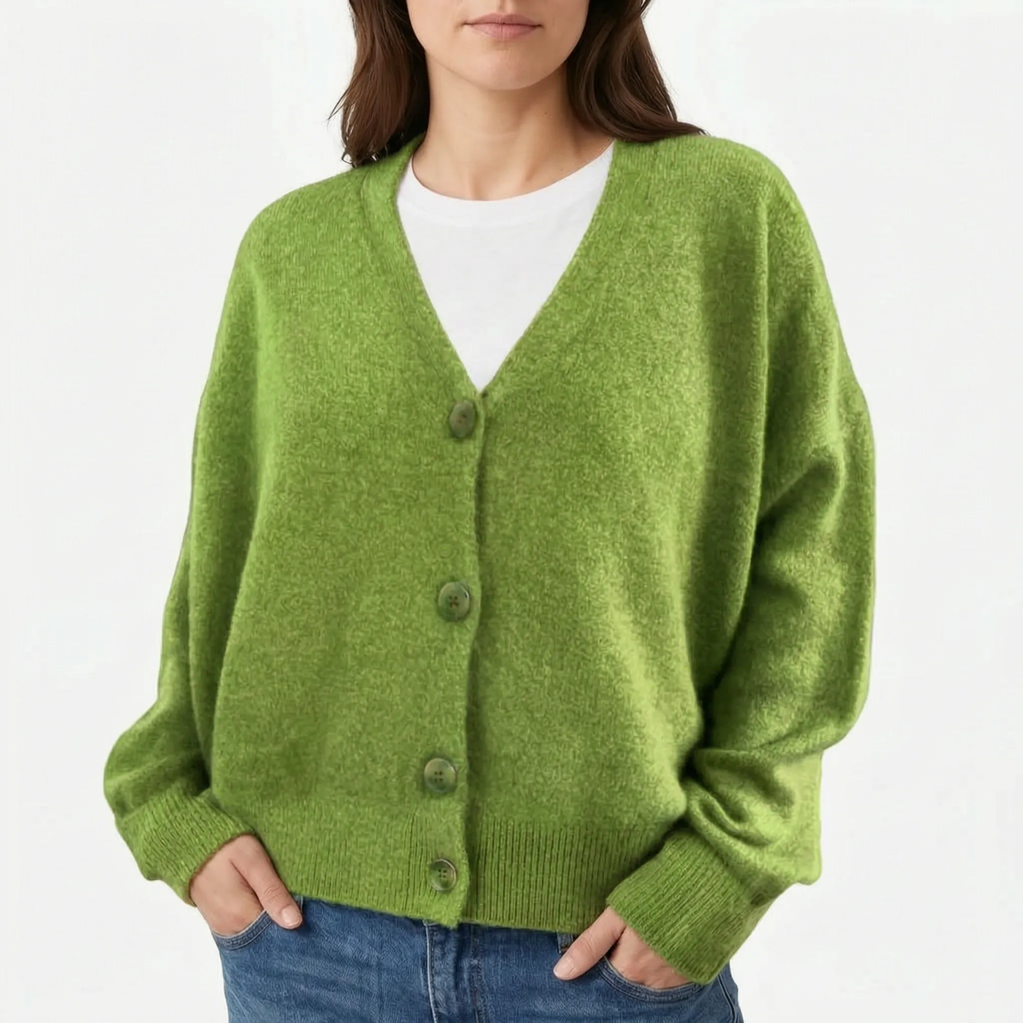Novalis - Relaxed V Neck Knitted Cardigan