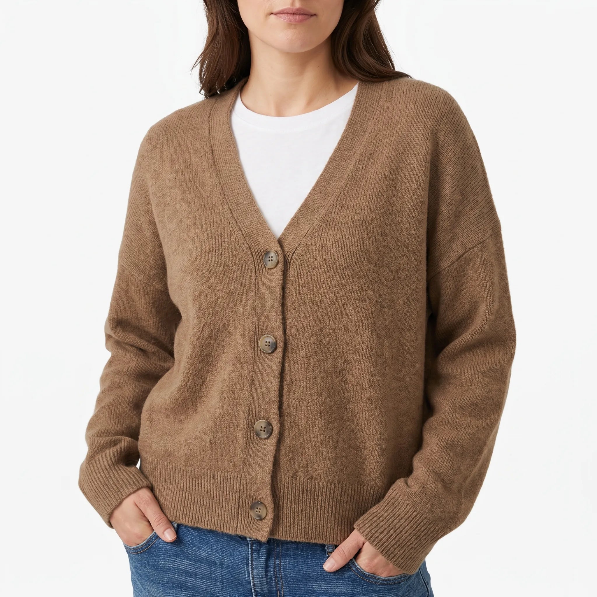 Novalis - Relaxed V Neck Knitted Cardigan
