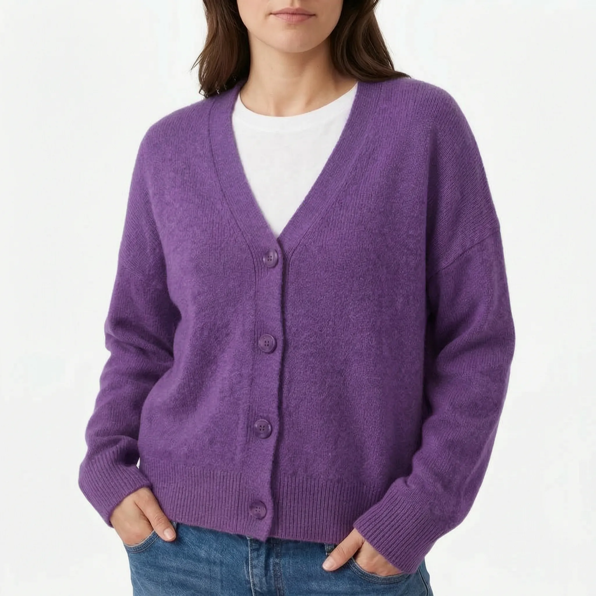 Novalis - Relaxed V Neck Knitted Cardigan