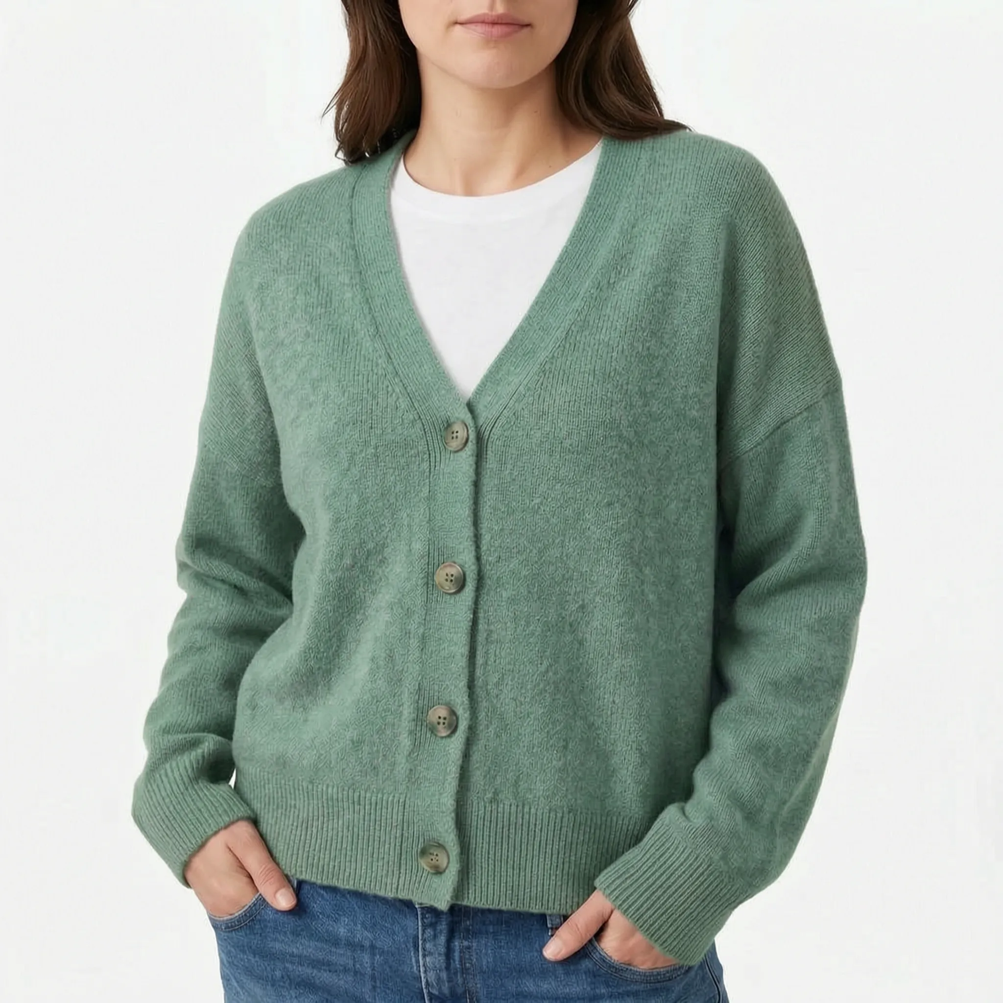 Novalis - Relaxed V Neck Knitted Cardigan