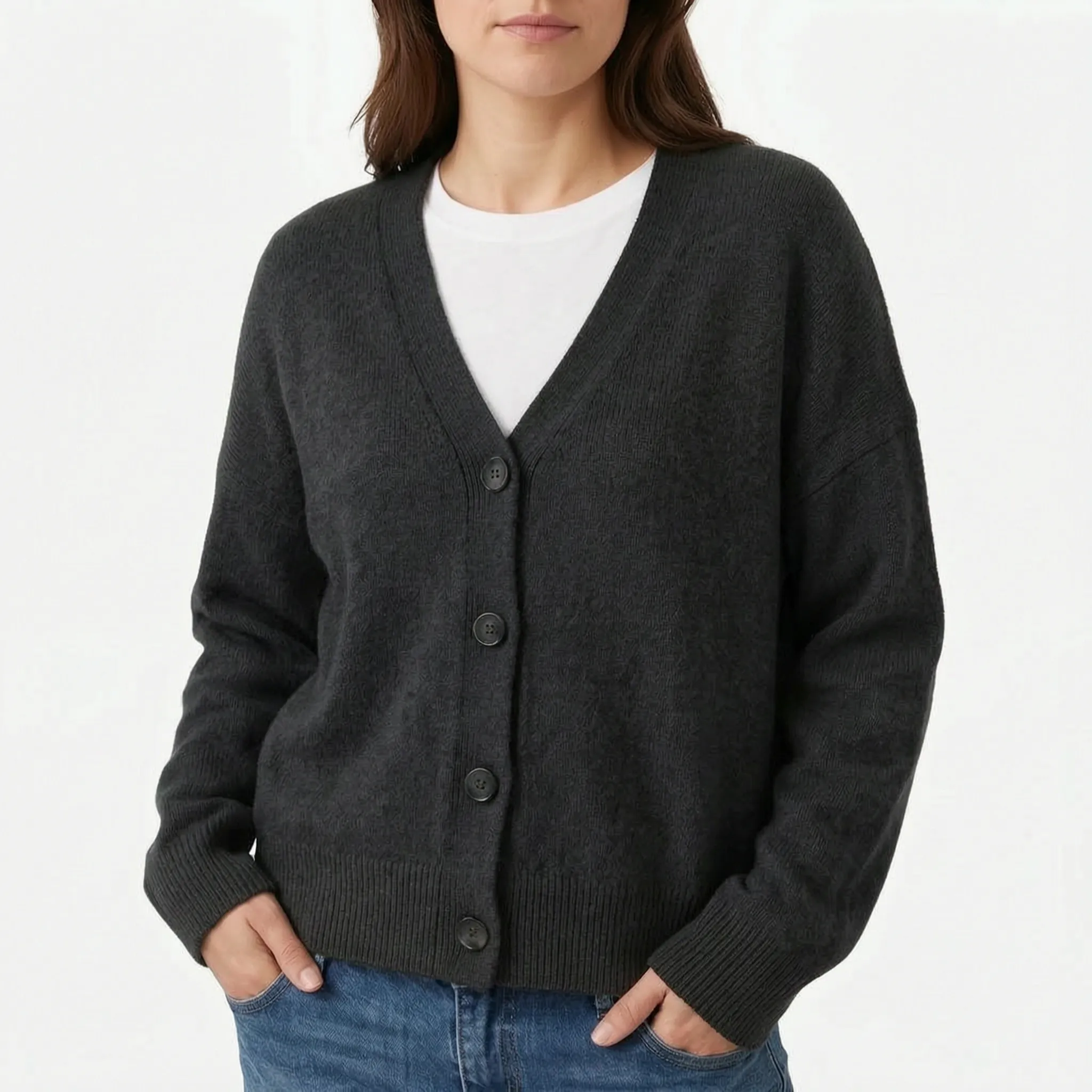 Novalis - Relaxed V Neck Knitted Cardigan