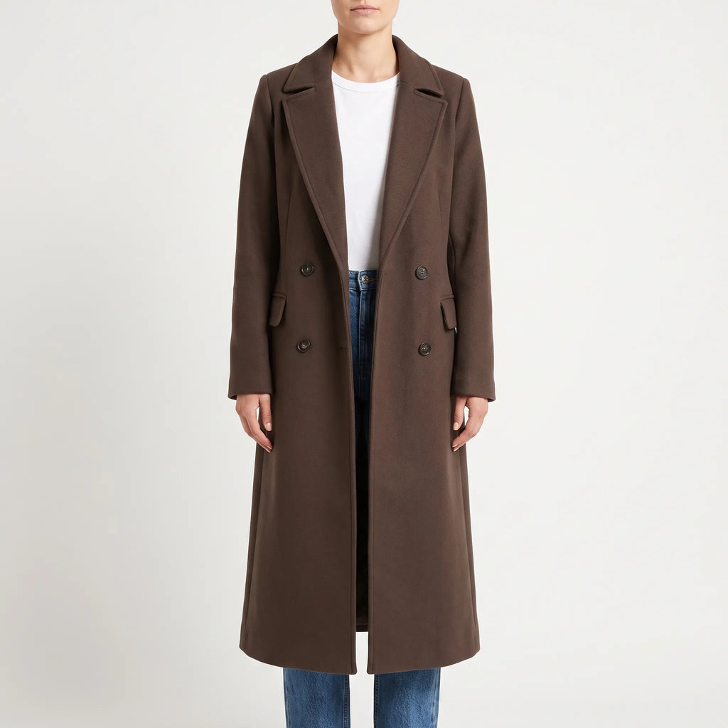Veltora - Double-Breasted Long Winter Coat