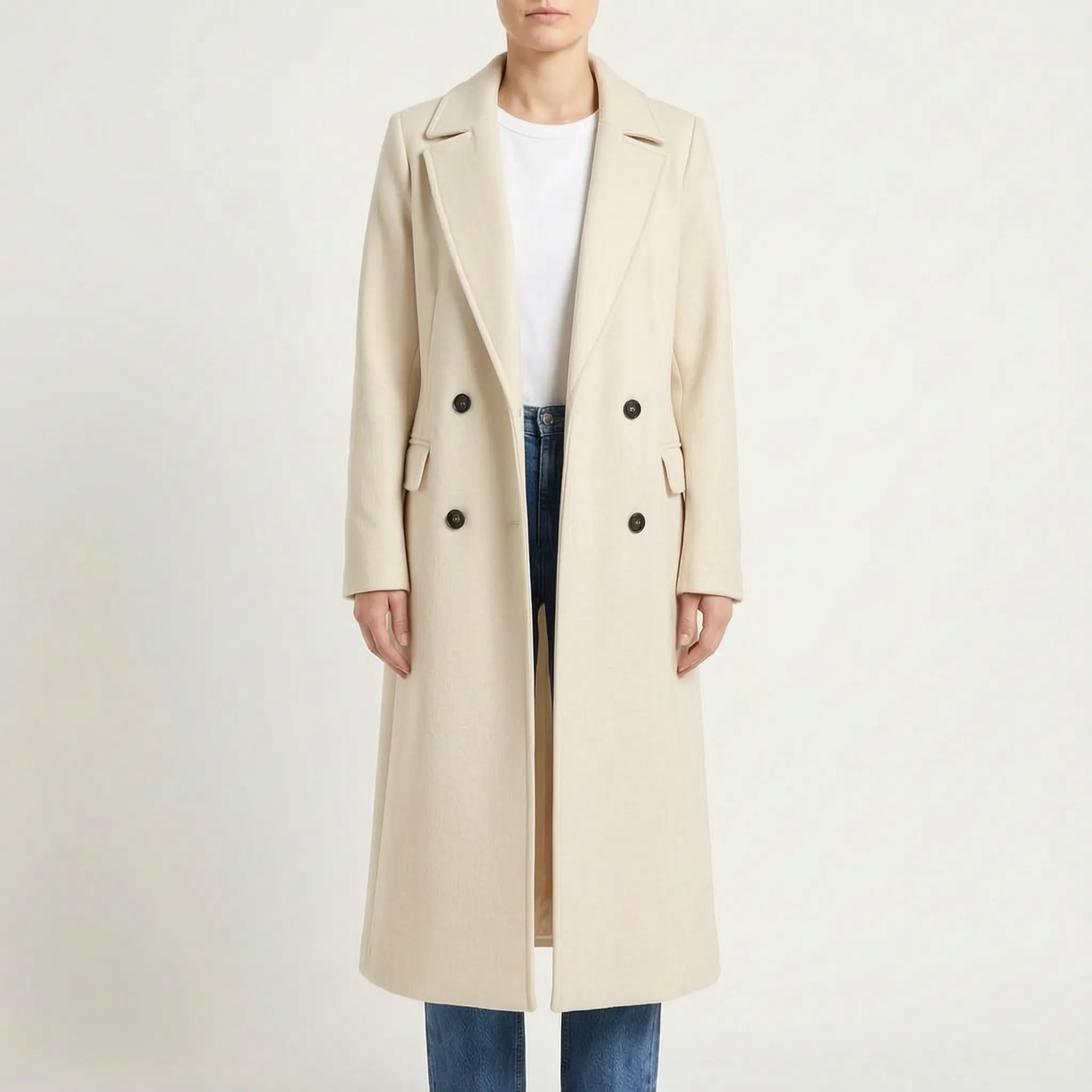Veltora - Double-Breasted Long Winter Coat