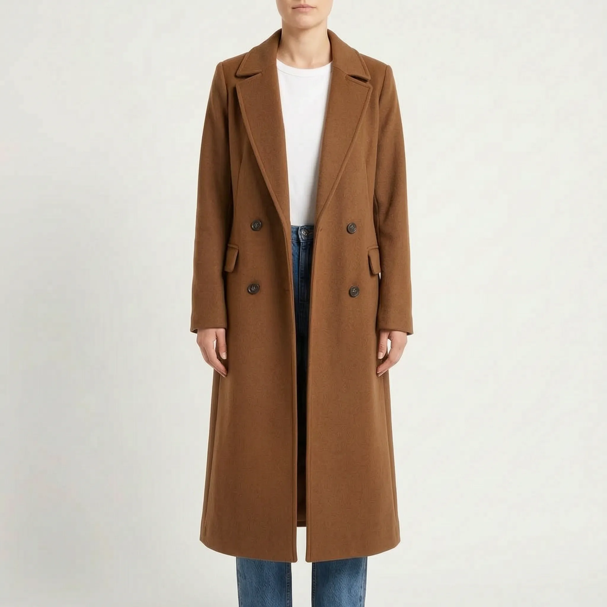Veltora - Double-Breasted Long Winter Coat